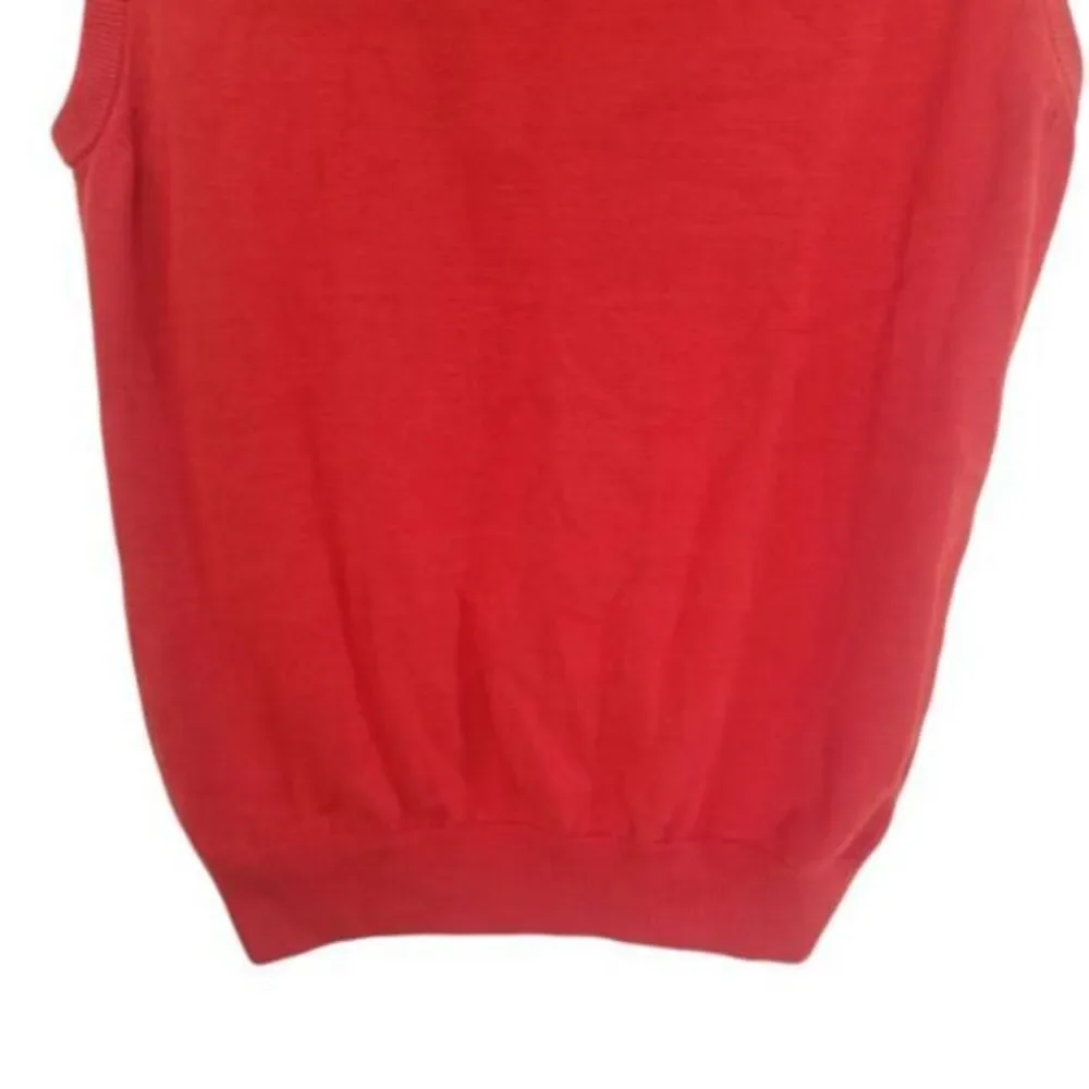 Jack Nicklaus Vintage Coral Linen Cotton‎ Blend Sweater Vest Mens Sz Medium